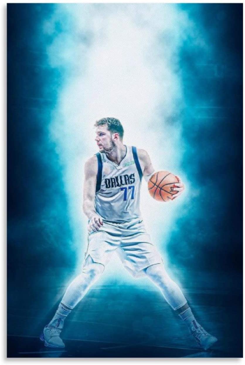 5d Diamond Painting Diamant Bilder FüR Erwachsene Und Kinder Basketball-Star Luka Doncic Dallas 5 Leinwand DIY Kreuzstich Arts Craft Kristall Strass Stickerei 11.8"x15.7"(30x40cm) Kein Rahmen