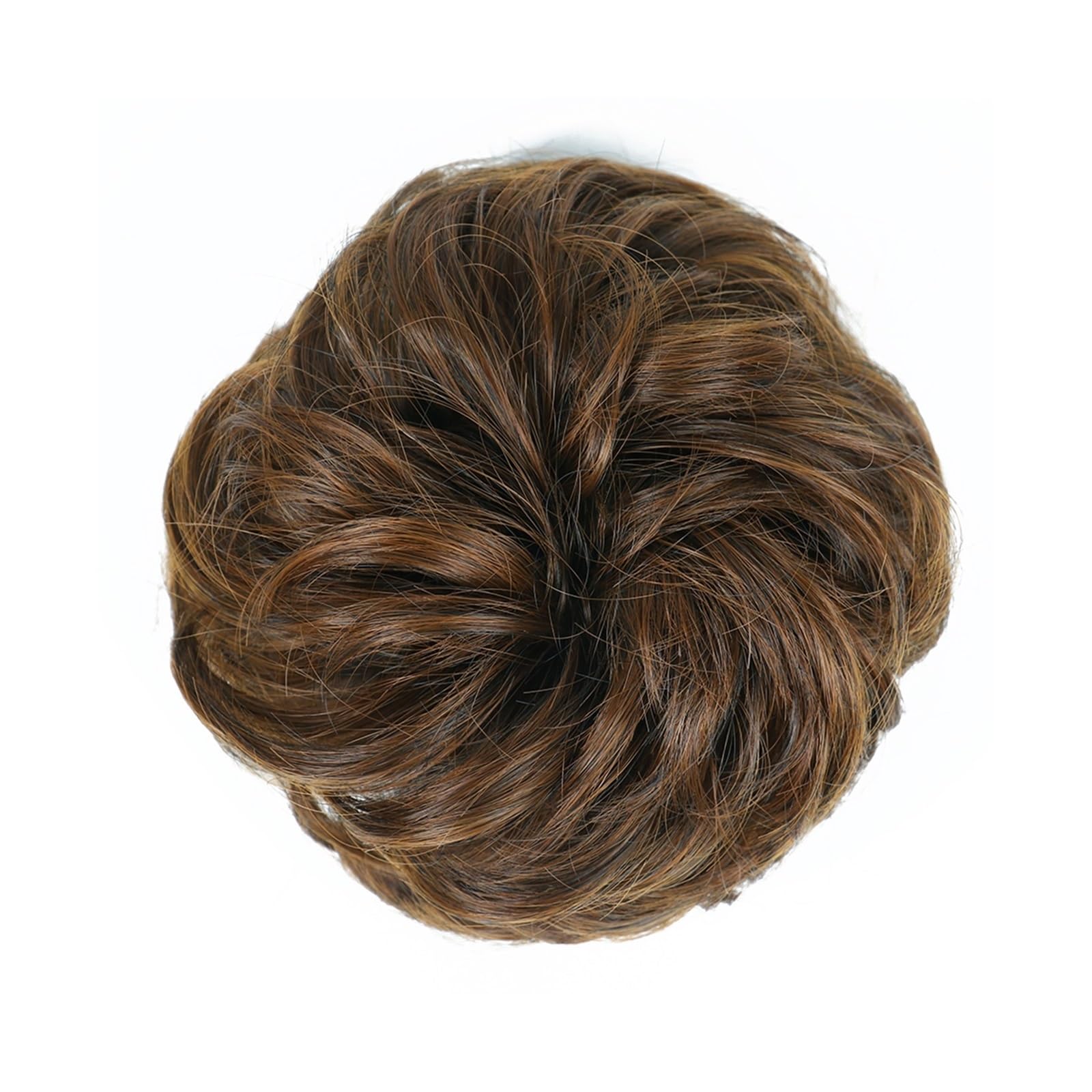 Haarteile Haarknoten Synthetischer Haarknoten, unordentlicher Chignon, Pferdeschwanz, Haarverlängerung, elastisches Gummiband, Haargummis for Frauen, blond, braun, gewellter Dutt Brötchen Haare(Q-M2-3