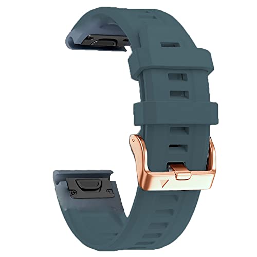 OPKDE Uhrenarmband für Garmin Fenix 7S 6S 6SPro 5S 5SPlus, 20 mm, Silikon, Rotgold, Stahlschnalle, Schnellverschluss, Easyfit-Armband, 20mm D2 Delta S, Achat