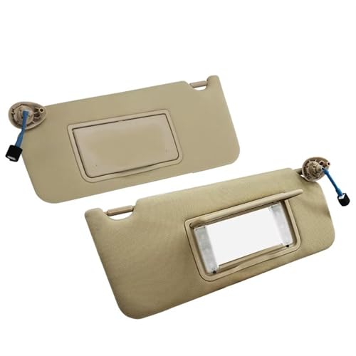 Sonnenschutz 83280-TC0-H91ZB Auto-Sonnenblende Grau-beige Fahrerseite Beifahrerseite Links/rechts Für Accord 2008–2012 Coupe Limousine Für Crosstour Auto Sonnenschutz(Beige 1 Pair)