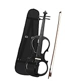 Standard Violine 4/4 E-Violine Aus Ahorn Für Üben(Black)