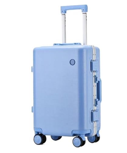 RUVOO Koffer Trolley Reisekoffer Hartschalengepäck Mit Aluminiumrahmen, Reißverschlussloser Universal-Radkoffer Aus Polycarbonat Koffer Gepäck Rollkoffer (Color : B, Size : 20")