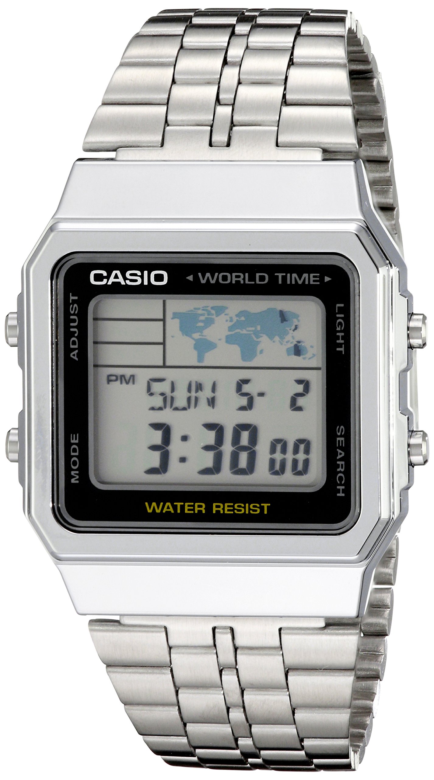 Casio Herren-Armbanduhr A500WA-1ACF, klassisch, silberfarben