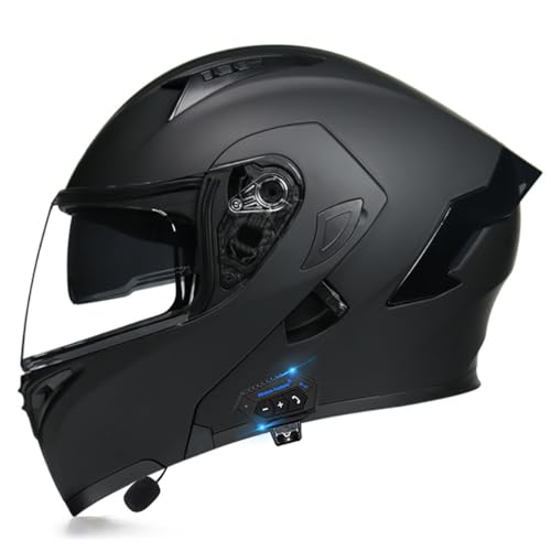 Bluetooth Modulare Motorradhelm Klapphelm Mit Doppelvisier ECE Genehmigt Modulare Integralhelm Vollvisierhelm Motorrad Street RacinMoped g Crash Helm FüR Erwachsene Damen Herren