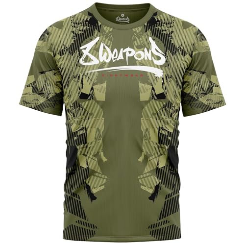 8 WEAPONS Functional T-Shirt, Hit 2.0, Olive-schwarz (XXL)