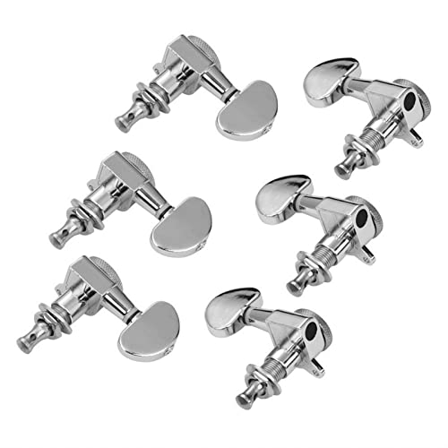 3L3R Guitar String Tuning Pegs Locking Tuner Machine Heads Knöpfe für akustische Elektrogitarren Stimmwirbel Mechaniken (Color : 3 Sliver)