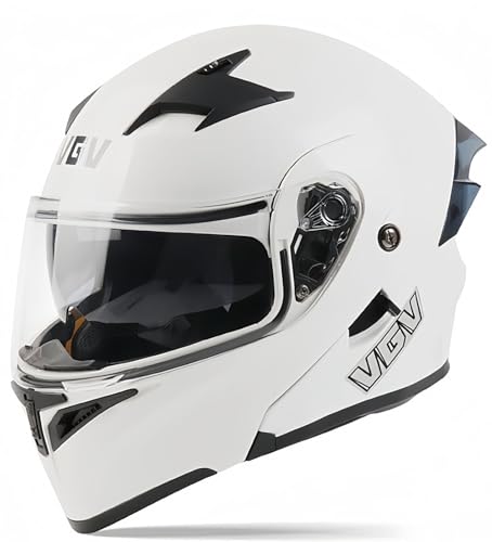 Klappbarer Motorradhelm Mit Doppelvisier, Motocross-Helme, ECE-Geprüfter Motorrad-Sturzhelm Für Erwachsene, Helm Mit Doppelvisier, Herren Und Damen G,XXL63-64CM