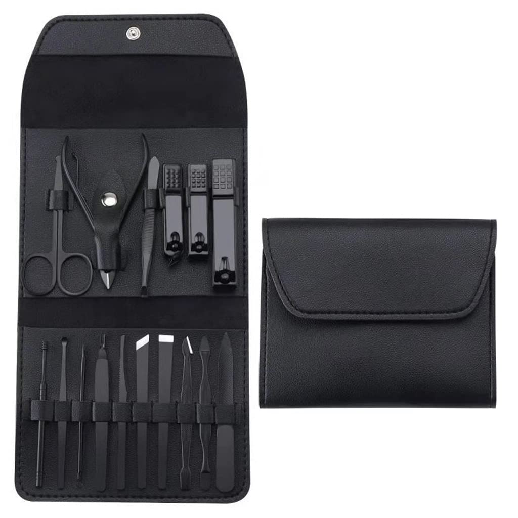 16-teiliges professionelles Nagelknipser-Set aus Edelstahl, Nagelschneider, Pediküre und Maniküre-Set mit PU-Beutel (Farbe: weißer, fünfzackiger Stern 4) (D)