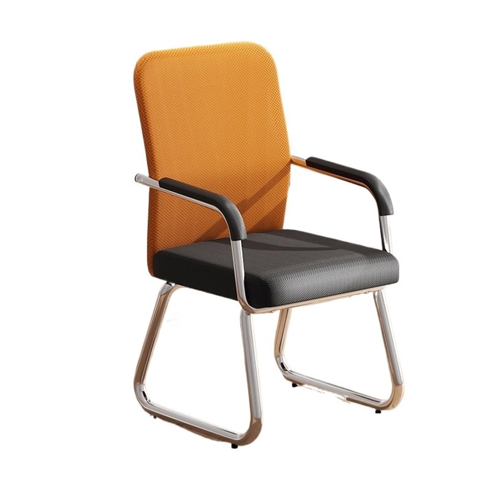 Bürostuhl Ergonomischer Atmungsaktiver Schreibtischstuhl aus Netzgewebe mit Armlehnen und verchromtem Metallrahmen. Ergonomischer Schreibtischstuhl. Bequemer Bürostuhl. Schreibtischstuhl(Orange)