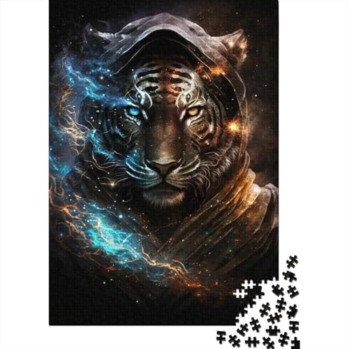 1000 Teile für Erwachsene, schwierige Puzzles. Der Kosmos-Tiger. Puzzles für Erwachsene und Teenager. Interessante Puzzles zur Stressreduzierung (Größe 75x50cm).