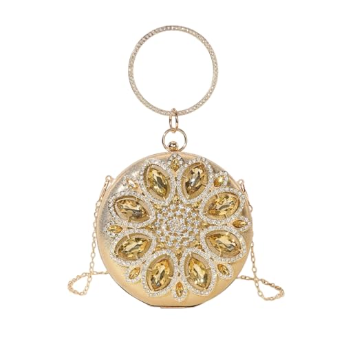 Elegante Runde Handtasche Glitzer Umhängetasche Mit Kettenriemen Formelle Umhängetasche Für Frauen Und Mädchen