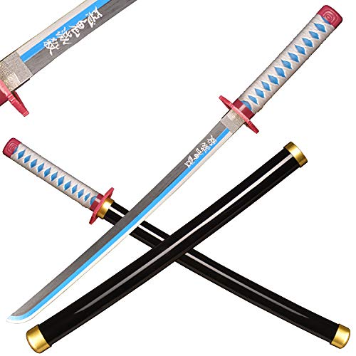 Sword Valley Japanisches Holz-Anime-Samurai-Schwert-Cosplay, Demon Slayer-Schwert 78 cm-Holzschwert (Tomioka Giyuu)