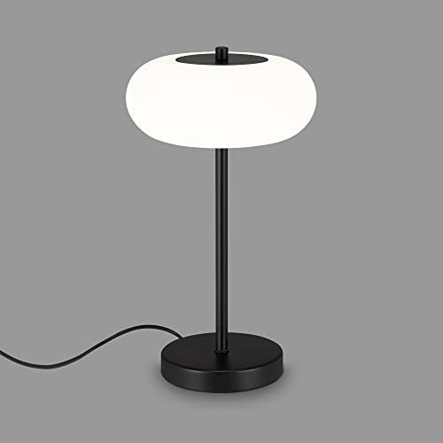 Briloner Leuchten - Tischleuchte, Tischlampe dimmbar, 4.8 Watt, 500 Lumen, 4000 Kelvin, Schwarz/Weiß, 350x198mm (HxD)