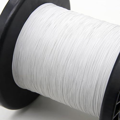 50 m UL10064 FEP-Draht 40/36/34/32/30/28/26 AWG PTFE-Kunststoff, ultrafeine Mikrolitzen, Lötzinn, Kupferkabel mit hoher Leitfähigkeit (Color : White, Size : 26AWG)