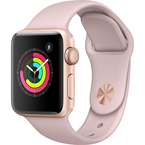 Apple Watch Seires 3 38mm (GPS) - Aluminiumgehäuse Gold Sandrosa Sportarmband (Generalüberholt)