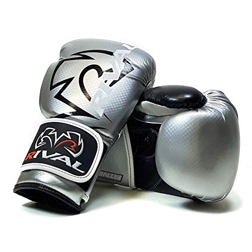 Rival RB7 Boxhandschuhe, silberfarben, 12oz.