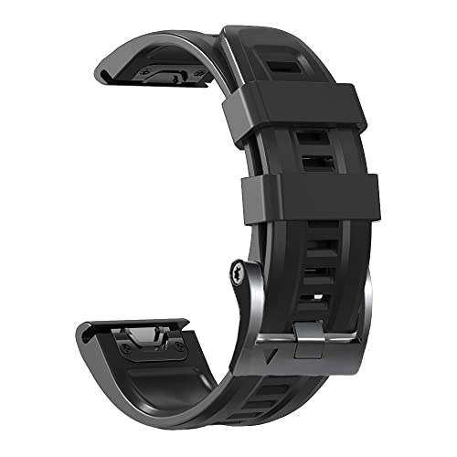 OPKDE Uhrenarmband für Garmin Fenix Epix 7 7X, Schnellentriegelung, 22, 26 mm, Silikonband für Fenix 6X 6 Pro 5 5X Plus 3 3HR 945 MK2i Uhrenarmband, 26mm Fenix 6X 6XPro, Achat