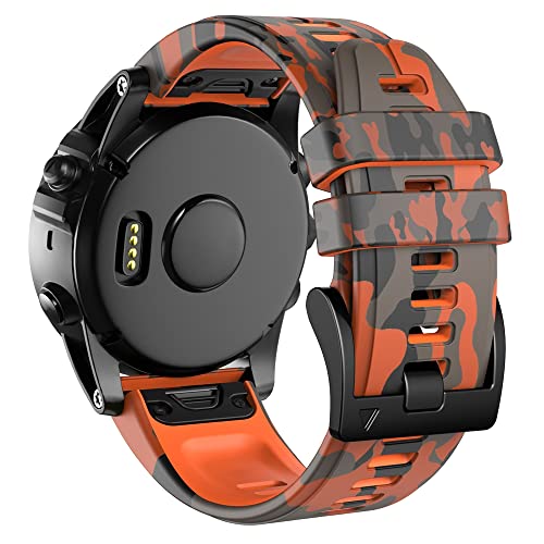 BANDKIT Quickfit-Lederarmband für Garmin Fenix 7X 6X 5X 22 mm, Silikon-Easyfit-Armband für Fenix 7 6 5 955 Epix Watch, 22mm Fenix 6 5 5Plus, Achat