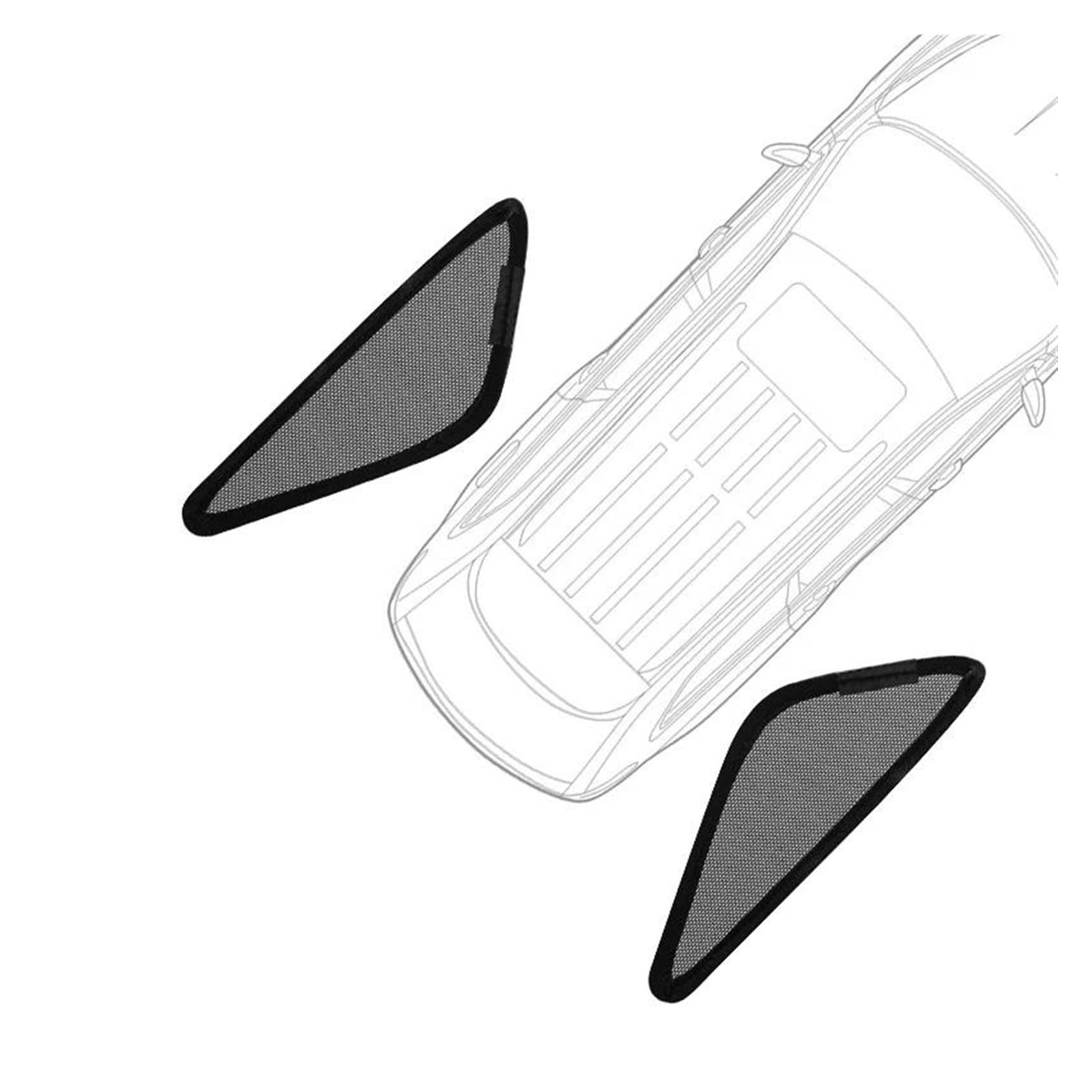 Auto-Sonnenschirm Für Q7 4M 2015-2023 2024 Auto Sonnenschutz Schild Frontscheibe Rahmen Vorhang Netz Baby Hinten Seite Fenster Sonnenschutz Visier Frontscheibenabdeckung(Triangular Windows)