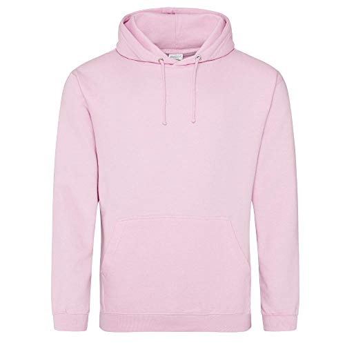 Just Hoods - Unisex College Hoodie/Baby Pink, 3XL