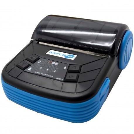 SIMPLETEK Thermischer Drucker, 80 mm, tragbar, Bluetooth, USB POS Rechnungen für Restaurants (blau)