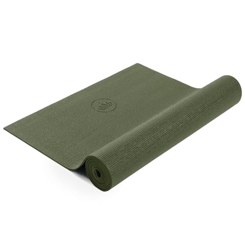 Lotuscrafts Yogamatte Mudra Studio XL [5mm Dicke] - Hautfreundlich & Schadstoffgeprüft - für Anfänger und Fortgeschrittene - Profi Matte für Yoga, Pilates, Sport und Training (Oil Green)