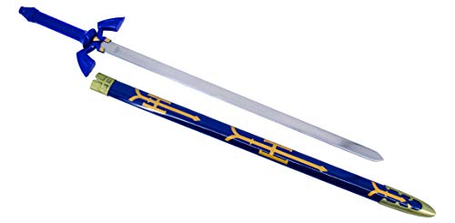 KOSxBO® XXL 100 cm Zelda Master Sword Schwert Legend of Zelda Single Sword - Swords - Schwerter - Edelstahl Klinge - Originalgetreu 1:1 Cosplay