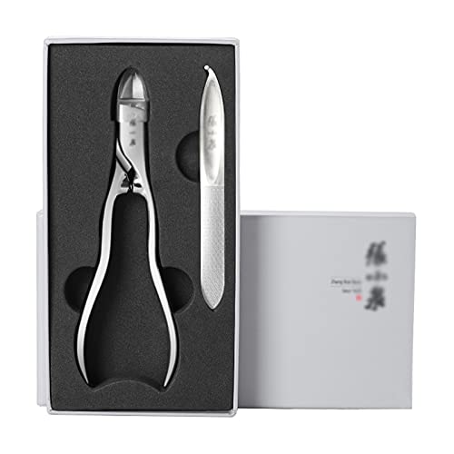 BONAD Zehennagelknipser Nagelclipper Set for Männer, Edelstahl Professionelle Maniküre Set 2 Stück Nagelpflege-Tools Einfach zu tragen und zu speichern (Silber) Nagelknipser-Set