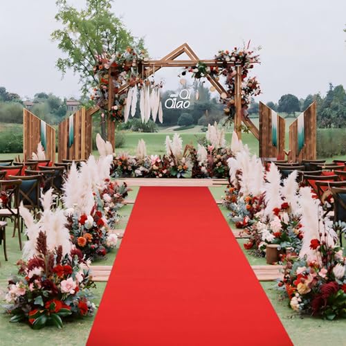 10 m 20 m 30 m Hochzeits-Gangläufer, roter Event-Zeremonien-Teppich, 2 mm dick, Laufsteg-Teppich für Kirche, Party, drinnen und draußen, Hochzeiten, Dekorationen, zuschneidbar ( Size : 1.5x30m )