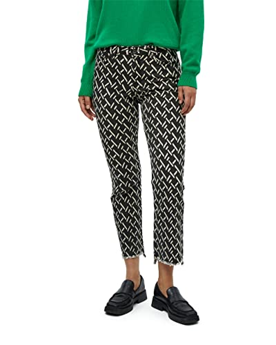 Peppercorn Fione Printed Mid Waisted Cropped Jeans Jeans Damen In Schwarz Herbst Damen Jeans Größe 36