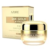 AZURE 24K Gold & Collagen Firming Day Cream - Illuminating & Lifting Moisturizing Cream with Hyaluronic Acid - Reduces Wrinkles & Fine Lines - Anti Aging & Toning - Skin Care Made in Korea - 50mL / 1.69 fl.oz.