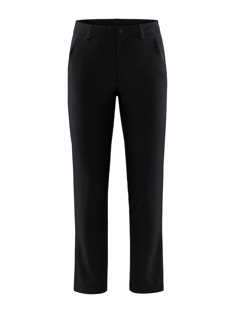 Craft Explore Pants Outdoorhose Damen XL | Black | Verstellbarer Bund | 2 Seitentaschen, 1 Beintasche | Gesäßtasche mit Reißverschluss | elastische Wanderhose Damen | Funktionshose Damen