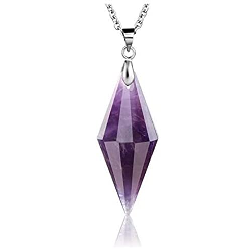 Natürlicher Kristall Quarz Stein Amethysten Reiki Baum des Lebens Hexagon Herz Chakra Stein Anhänger Draht umwickelter Schmuck,Amethyst 21