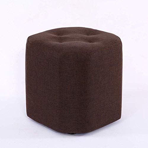 CNBYDK Fußhocker, LEFEDA Pouffe Stoff Fußhocker, Quadratischer Holzfußhocker, Anti-Rutsch Stumm Fußpolster Abnehmbare Und Waschbare Fußstütze, Flur Wickelschuhbank Sofa Kleine