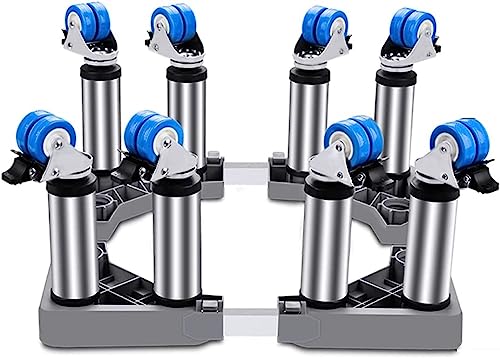 Multifunktionaler, beweglicher, verstellbarer Rollfuß, 4/8/12 Räder, Klimaanlagen-Basis, Länge/Breite 41–65 cm, Waschmaschinenständer, Sockel und Rahmen für Geschirrspüler, Pflanzenbehälter (8 Räder,