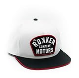 Rokker Motors Patch Snapback Kappe (Black/White,One Size)