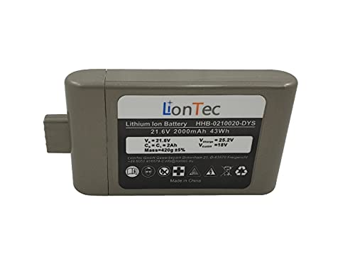 LionTec 21,6 V - 2000mAh Ersatzakku für Dyson DC16 Vaccum Staubsauger