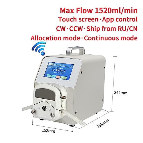 Flüssigkeitsabfüllmaschine, Flaschenabfüllmaschine 1520 ml/min Labor UIP Digitale Schlauchpumpe High Flow Einstellbare Geschwindigkeit Dosierpumpe Selbstansaugende Pumpe for Labor Geeignet für Flüssig