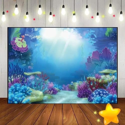 Unterwasser Hai Tief Unter Meer Meeresboden Welt Hai Hintergrund Baby Dusche Party Kust Geburtstag Hintergrund Dekoration 350x230cm