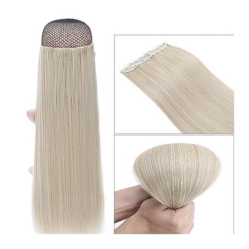 Clip-in-Haarverlängerungen Synthetische Haarverlängerung, 66 cm, hellblond, Clip-in-Haarverlängerung, langes, glattes, natürliches Ombre-Blond-Haarteil for Frauen Clip-in-Haarverlängerungen aus Echtha