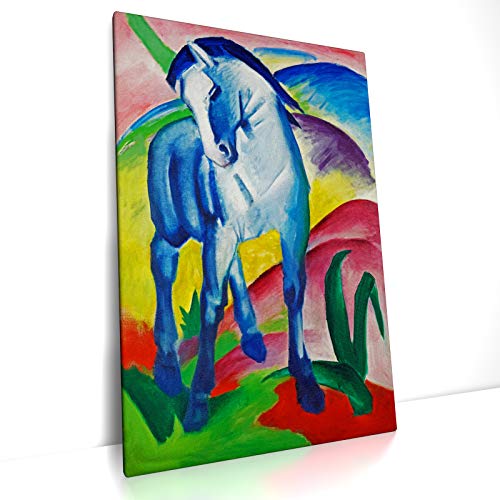 CanvasArts Blaues Pferd - Franz Marc - Leinwandbild (140 x 90 cm, Leinwand auf Keilrahmen)