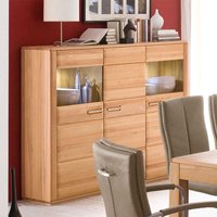 Wohnzimmer Highboard mit 3 Türen Beleuchtung