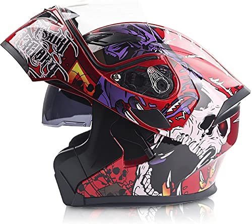 Motorradhelm Modularer Klapphelm Herren,Motorradhelm Integralhelm Mit Sonnenblende,Klapphelme Fur Motorrad,DOT/ECE Zertifiziert Herren Damen Integralhelm Helm Sturzhelm