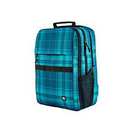 HP - Campus XL - Notebook-Rucksack - 40.9 cm (16.1") - Tartan Plaid Blue