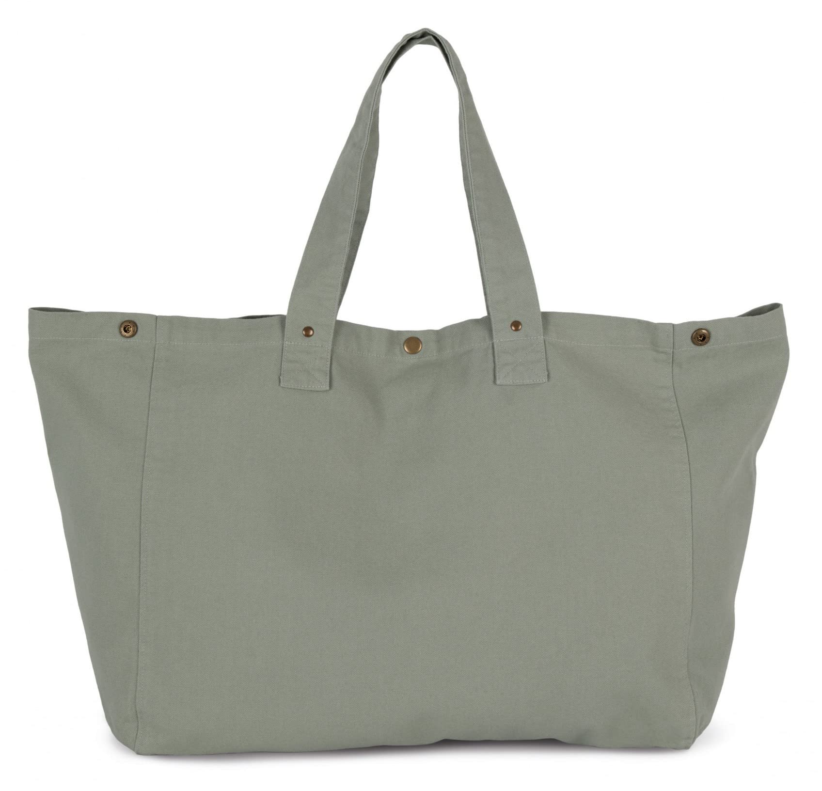 noTrash2003 Riesen Shopper aus gebleachter Baumwolle mit Innentasche und Bodenfalte in 310g/qm Qualität Strandtasche Einkaufstasche Schultertasche (Green)