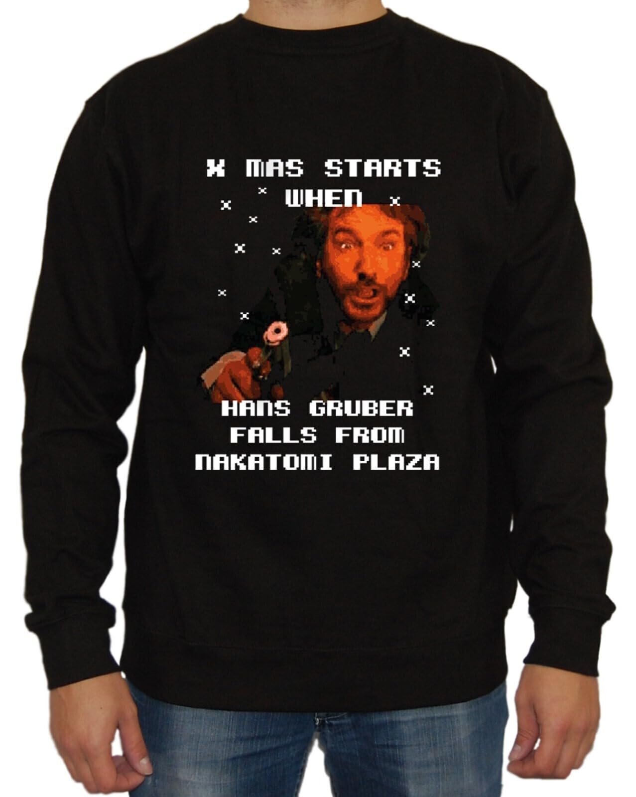 Artshirt Factory X Mas Starts Sweater, Farbe: Schwarz, Größe: 2XL