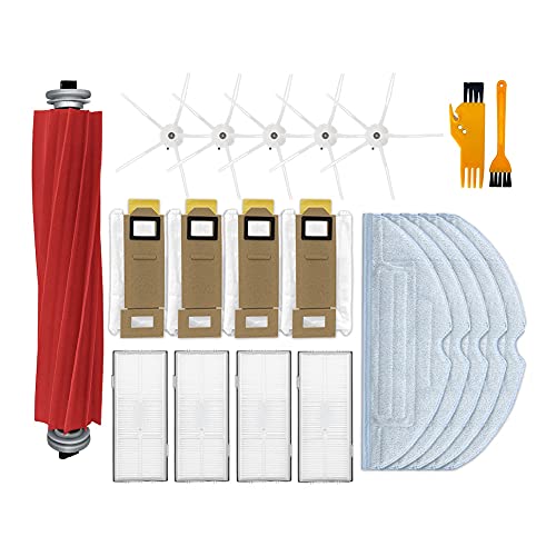 Pcivzxam Ersatzteile HEPA-Filter Seitenbürste Wischtücher für S7 T7S 7Plus Staubsauger Zubehör