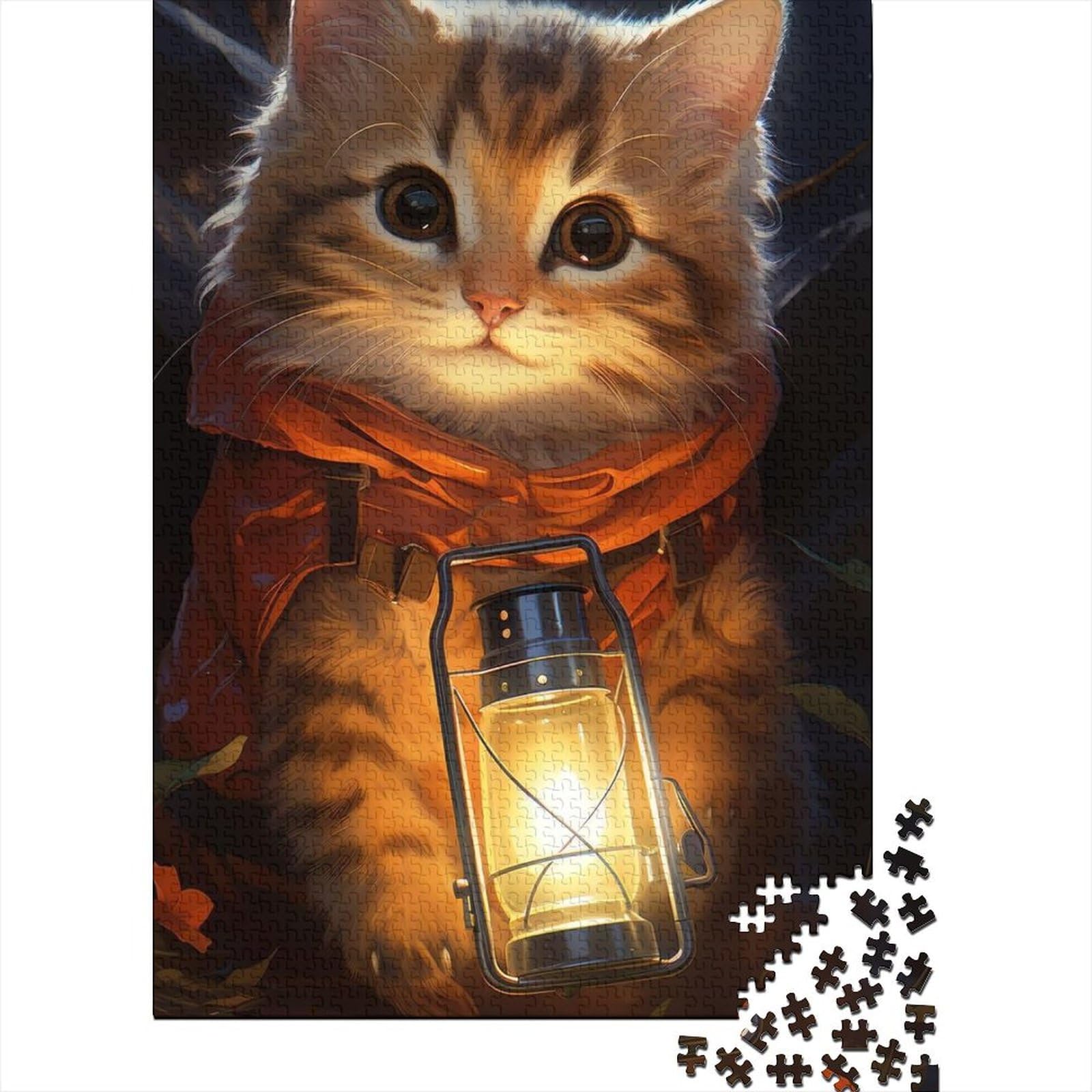 1000-teiliges Puzzle für Erwachsene und Teenager. Bunte Katzen. Holzpuzzle für Teenager. Geschenke, Lernspiele, Heimdekorationspuzzle. (Größe 29,53 x 19,69 Zoll)