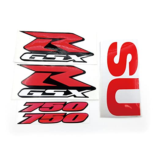 Für Suzuki GSXR 1000 750 600 GSX-R K1 K2 K3 K4 K5 K6 K7 K8 K9 K10 Aufkleber Emblem Motorrad Verkleidungssatz Seitenaufkleber Abzeichen Schmücken (Color : for 750 Red)