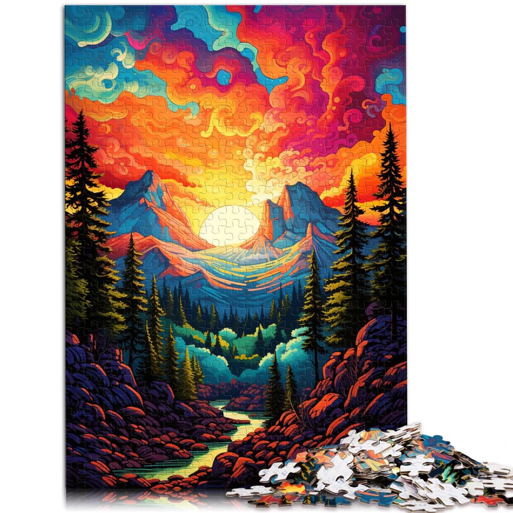 Puzzles für den farbenfrohen Yosemite-Nationalpark, 1000 Puzzles für Erwachsene, 1000-teiliges Holzpuzzle für Puzzles, lustige Puzzles für die ganze Familie (50 x 75 cm)